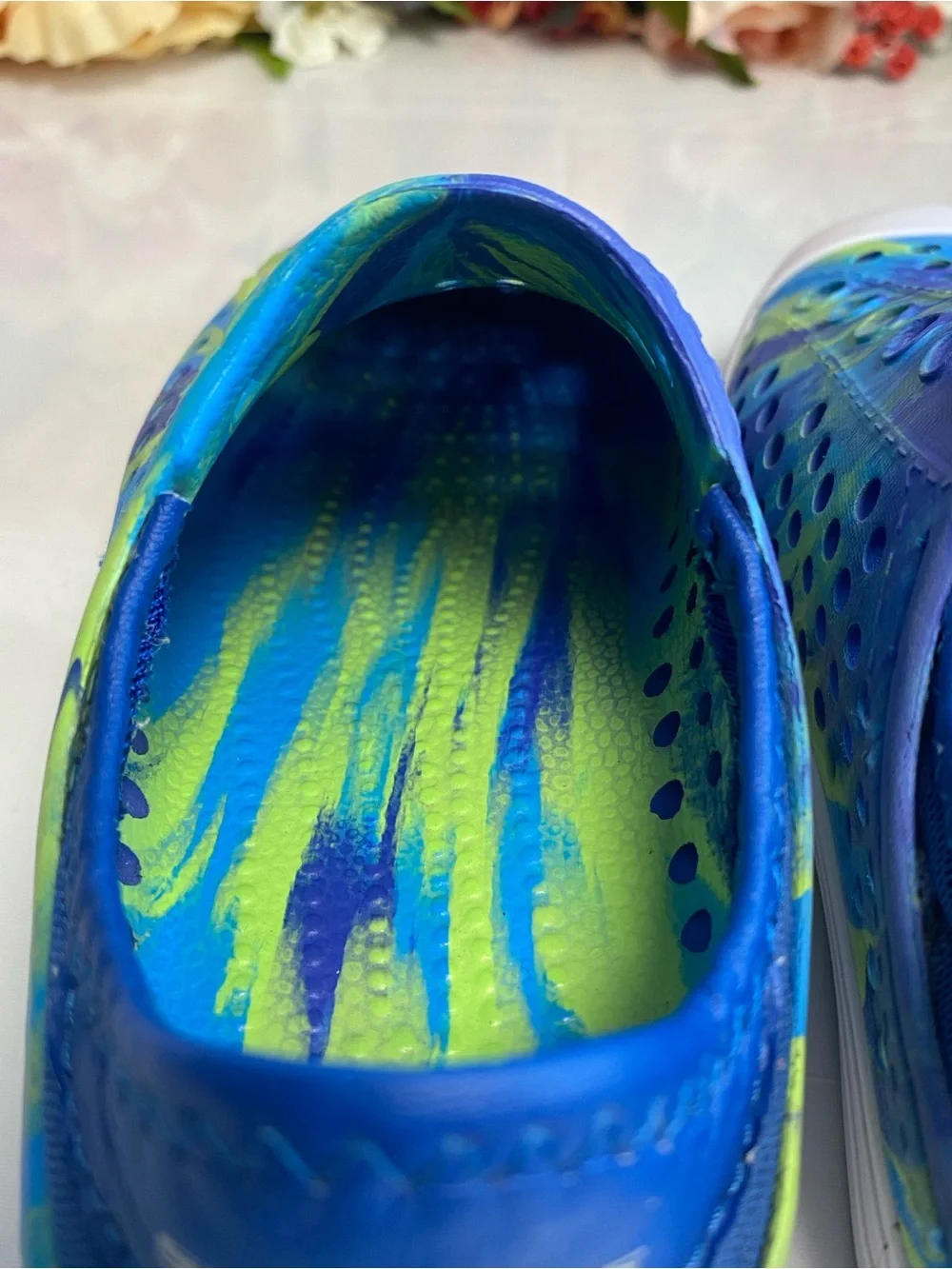 Skechers Foamies Guzman Steps Solar Surge Slip-On Blue/Lime Toddler 12